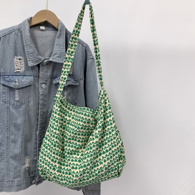 Fashionable small leopard slanted bag with zipper, large-capacity one-shoulder shopping bag, fashionable canvas bag for women - Image 18
