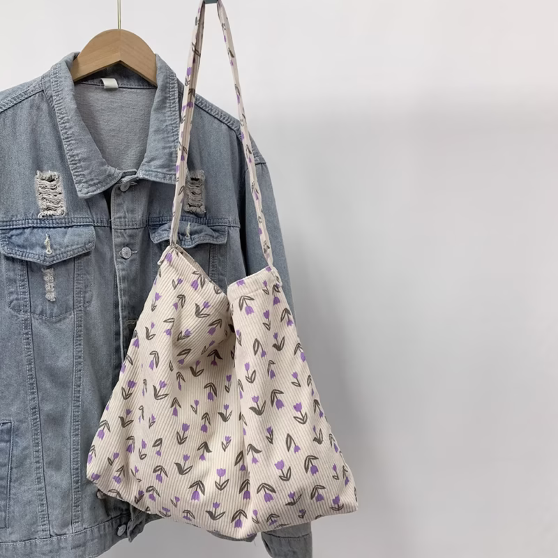 Fashionable small leopard slanted bag with zipper, large-capacity one-shoulder shopping bag, fashionable canvas bag for women - Image 10