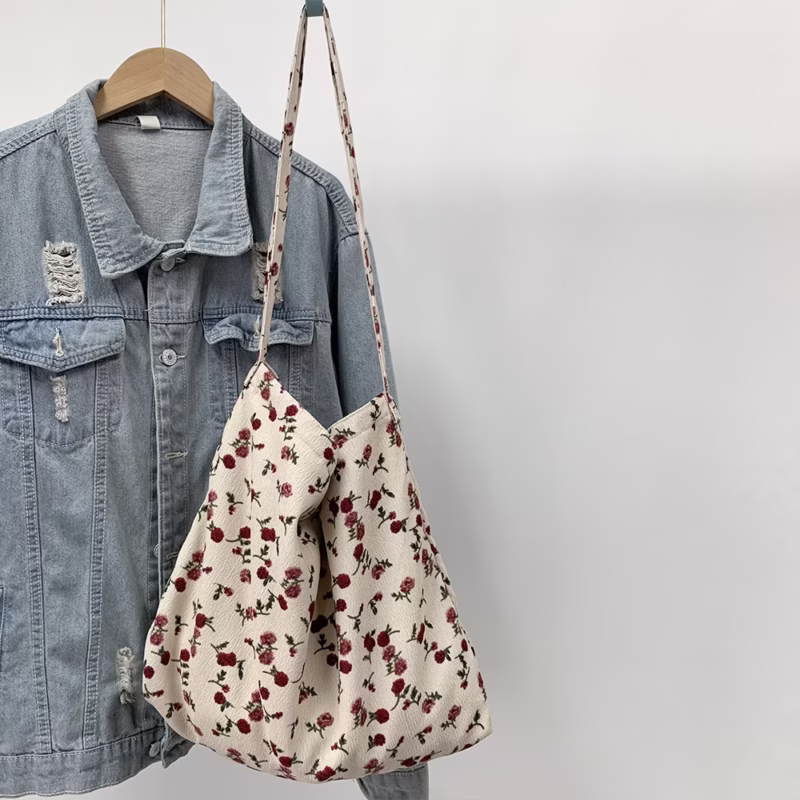 Fashionable small leopard slanted bag with zipper, large-capacity one-shoulder shopping bag, fashionable canvas bag for women - Image 20