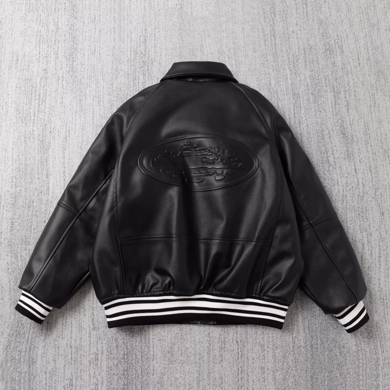 Corteiz american vintage pu leather jacket padded jacket MA1 FLYING BIKER JACKET PADDED JACKET ALCATRAZ JACKET - Image 3