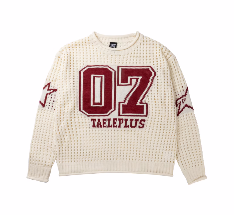 EON MODISH 2024 Winter New Arrivals Real Shot American Street Tide Hollow Football Jersey Sweater Knitwear - Image 3